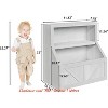 Kids Bookshelf, Wooden Toy Storage Organizer w/ Cubby, Toddler Bookcases Fit for Playroom, Children's Room - 2 of 4
