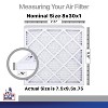 Filter King 8x30x1 Air Filter | 4-PACK | Carbon MERV 8 HVAC Pleated A/C Furnace Filters | MADE IN USA | Actual Size: 7.5 x 29.5 x .75" - 2 of 4