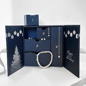 5 Piece Set Advent Calendar in Gift Box- Yellow Freshwater Pearl & White Cubic Zirconia Earrings & Pendant, Brass Bangle with Freshwater Pearls - 1 of 4