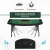 VYNXARIA Soozier Poker Table Foldable, 72" Blackjack Table for 7 Players with Chip & Cup Holder, Green Felt - 3 of 4