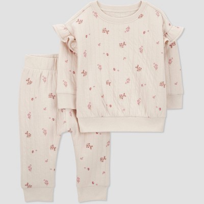 Image of Carter's Just One You® Baby Girls' Floral Coordinate Set - Pink/Cream Newborn