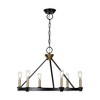 Artcraft Lighting Notting Hill 6 - Light Chandelier in  Black/Brushed Brass - 2 of 4