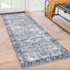 Machine Washable Area Rug,Vintage Floral Rugs for Living Room Soft Floor Carpet - 3 of 4