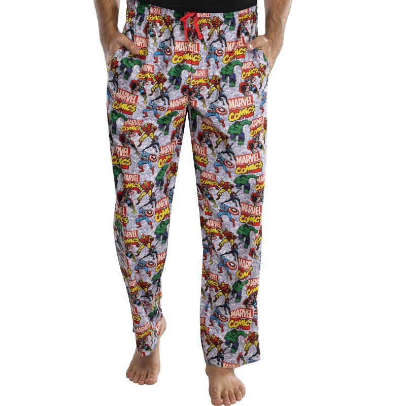 Marvel Comics Mens' Avengers Stance Pajama Pants Loungewear Multi, 2 of 4