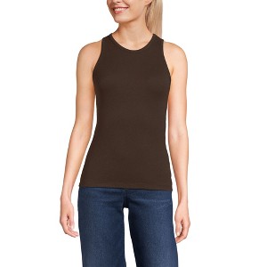 Lands' End Women's Drapey Rib Tank - 1 of 4
