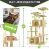 Modern Multicoloured Soft Plush Cat Tree Pet Tower with Comzy Top Perch, Fluffy Condo, Long Sisal Rope and Bottom Condo - 3 of 4