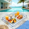 Azar Displays Acrylic Serving Tray with Handles, 16”L x 11”W - 4 of 4