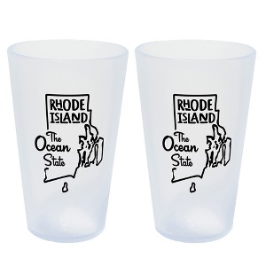 Silipint: State Pint Glasses 16oz: 2 Pack - Rhode Island - Icicle Silicone Cups - 1 of 4