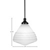 Toltec Lighting Juno 1 - Light Pendant in  Brushed Nickel with 14" White Marble Shade - 2 of 2