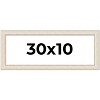 PosterPalooza | Panoramic Weathered White Picture Frame - UV Acrylic, Foam Board Backing, Hanging Hardware - 2 of 4
