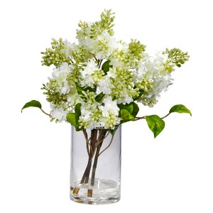 Nearly Natural Lilac Artificial Flower Arrangement - 1 of 2