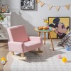 Tangkula Kids Rocking Chair Children Armchair Linen Upholstered Sofa w/ Solid Wood Legs - 3 of 4