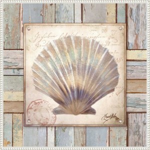 Amanti Art Beach Shell I by Elizabeth Medley Canvas Wall Art Print Framed 22 x 22-in. - 1 of 4