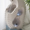NAYSAYE Fountain White Abstract Water Feature with Blue Base for Garden Patio Indoor Outdoor, White and Blue, 10.2"*31.9"*22" - 2 of 4