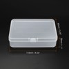 Unique Bargains Plastic Rectangular Storage Case with Hinged Lid 4 Pcs - 2 of 4