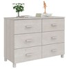 vidaXL Sideboard HAMAR White 44.5 in.x15.7 in.x31.5 in. Solid Wood Pine - 4 of 4