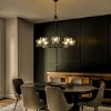 ALOADECOR 8-Light 35'' Wide Modern Matt Black Chandelier Farmhouse Blown Glass Pendant For Living Room Dining Room - 2 of 4