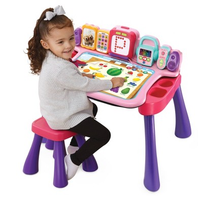 vtech explore and write activity desk pink