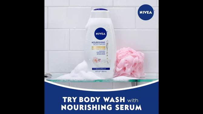 Nivea Nourishing Botanical Blossom Body Wash for Dry Skin - 20 fl oz, 2 of 10, play video