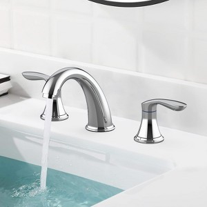 Bathroom Sink Faucet, Faucet for Bathroom Sink, Widespread Chrome Bathroom Faucet 3 Hole - 1 of 4