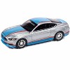 2017 Ford Mustang GT Tribute Edition Ingot Silver Metallic with Petty Blue and Red 1/64 Diecast Model Car by Auto World - 2 of 4