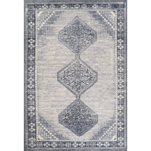 Momeni Luna Sylvia Medallion Handtufted Rug Blue - image 1 of 4