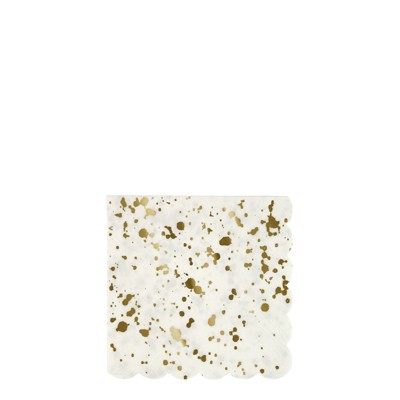 Meri Meri Gold Splatter Small Napkins