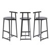 CAVINAS Swivel Barstools Set of 2, Modern Bar Stool Chair with Hand Woven Seat and Metal Frame, Counter Height Bar Chair for Kitchen - 2 of 4