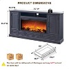 SinCiDo 35.7″ Tall Farmhouse Fireplace TV Stand for 80 Inch TV, 36″ Electric Fireplace, Entertainment Center w/ Cabinets & Drawers - 2 of 4