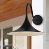 Dewdrop Industrial Outdoor Wall Light, Matte Black Gooseneck Farmhouse Barn Style Fixture for Porch Garage Patio - 2 of 4