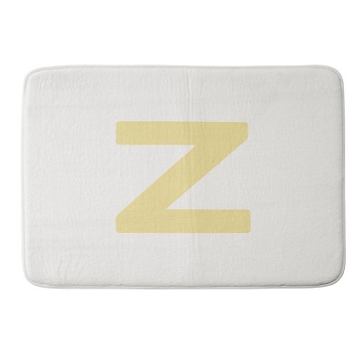 Deny Designs April Lane Art Block Monogram Memory Foam Bath Mat