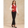 INSPIRE CHIC Women's Lapel Collar Dressy Versatile Racerback Waistcoat Suit Vest - 3 of 4