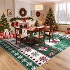 Christmas Runner Rug – Washable, Non-Slip, Santa & Reindeer Print, Low Pile, Foldable Carpet for Hallway, Kitchen, Bedside - 2 of 4