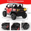 24V Kids Ride-on Dump Truck with Remote Control, 2-Seater 4WD w/Working Dump Bed & Shovel - 2 of 4