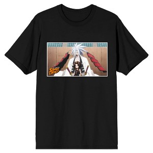 Shaman King Yoh Asakura & Amidamaru Spirit Crew Neck Short Sleeve Men's Black T-shirt - 1 of 3