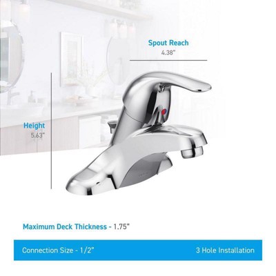 Adler Chrome Low Arc 4" Centerset Bathroom Faucet