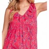 Women's FLORAL PAISLEY VNECK RUFFLE BABYDOLL TANK TOP - Haptics - 2 of 4