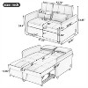 CIPACHO Orisfur. 51.57" Convertible Sleeper Bed, Adjustable Oversized Armchair  with Three USB Ports for Small Space, Brown - 2 of 4