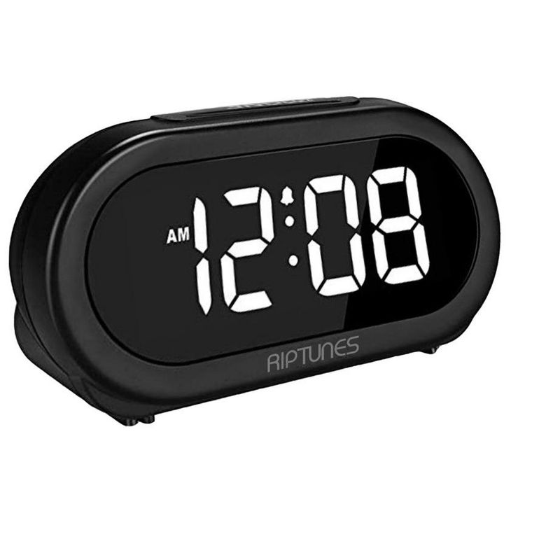 Riptunes Digital Alarm Clock with 5 Alarm Sounds - Black, 2 of 5
