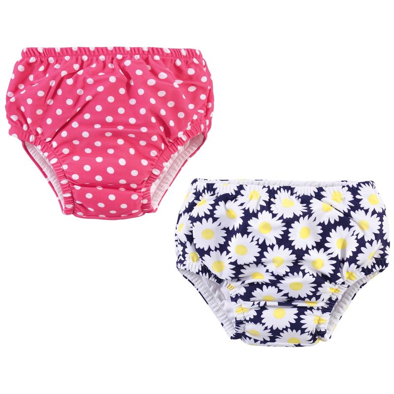 Hudson Baby Infant and Toddler Girl Swim Diapers, Daisy, 1 of 6