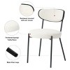 Syemin Dining Chairs Wired Contemporary Chair Barstool Set of 2 Dining Barstools Bar Stools Dining Room Chairs, Beige, 18.9"*21.6"*31.9" - 4 of 4