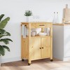 vidaXL Kitchen Trolley MONZA 23.6 in.x15.7 in.x35.4 in. Solid Wood Pine - 3 of 4