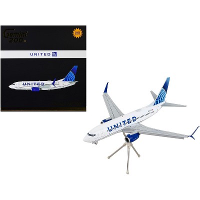 Boeing 737-700 Commercial Aircraft with Flaps Down "United Airlines" White w/Blue 1/200 Diecast Model Airplane by GeminiJets