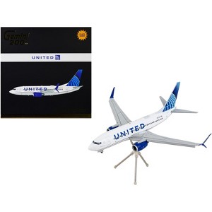 Boeing 737-700 Commercial Aircraft with Flaps Down "United Airlines" White w/Blue 1/200 Diecast Model Airplane by GeminiJets - 1 of 4