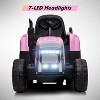 Kids Ride On Tractor, 12V Toddler Battery Powered Electric Vehicle with Slow Start 7LED Headlights USB Music Player 2+1 Gear Shift - 4 of 4