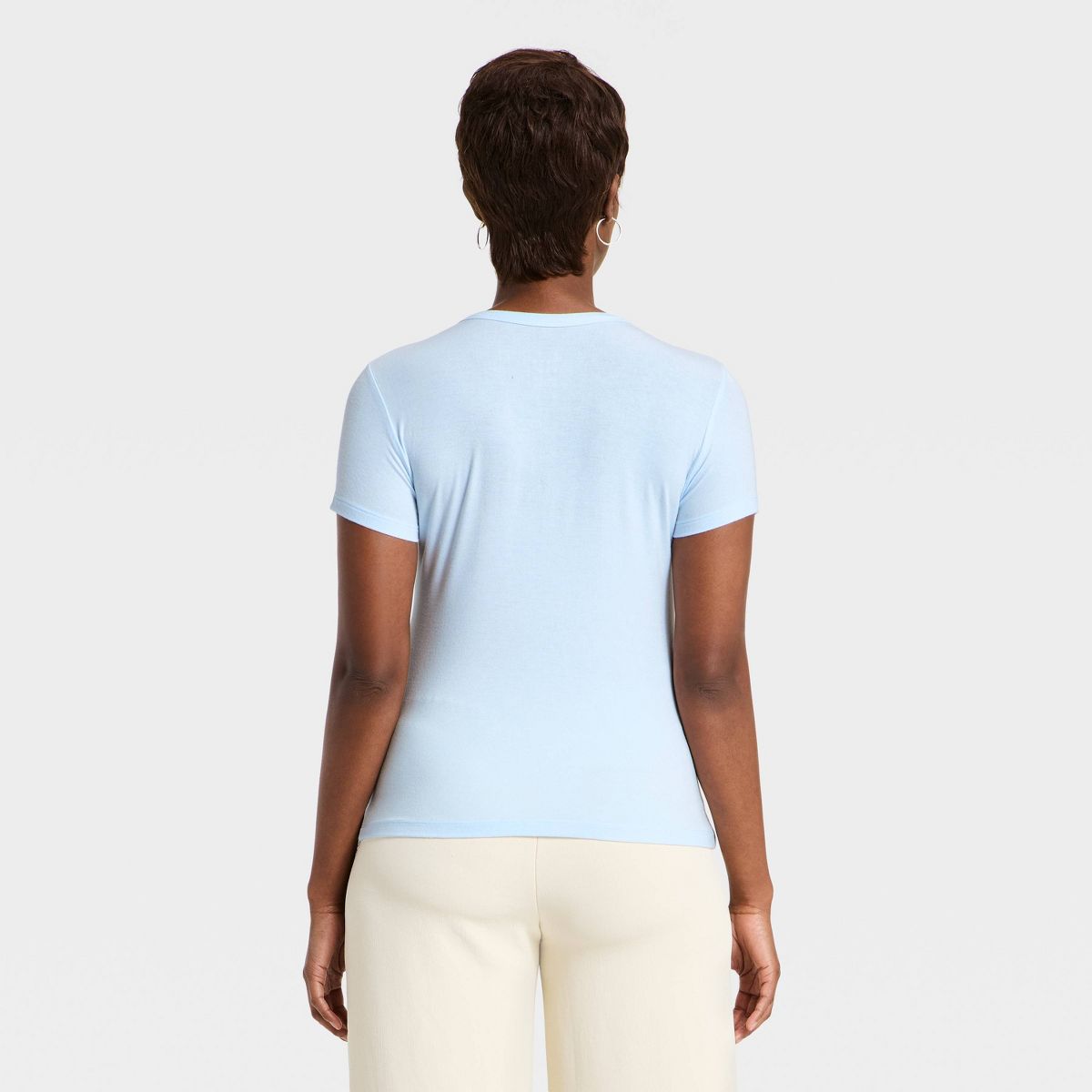Women's Short Sleeve Fitted Modern Jersey T-Shirt - A New Day™ - thumbnail 9