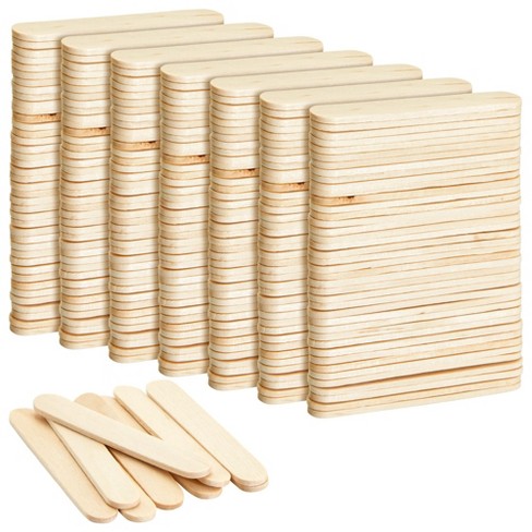 300 Sticks, Jumbo Wood Craft Popsicle Sticks 6 Inch (Yellow)