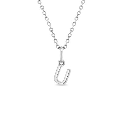 Girls' Tiny Initial Letter Sterling Silver Necklace - In Season Jewelry