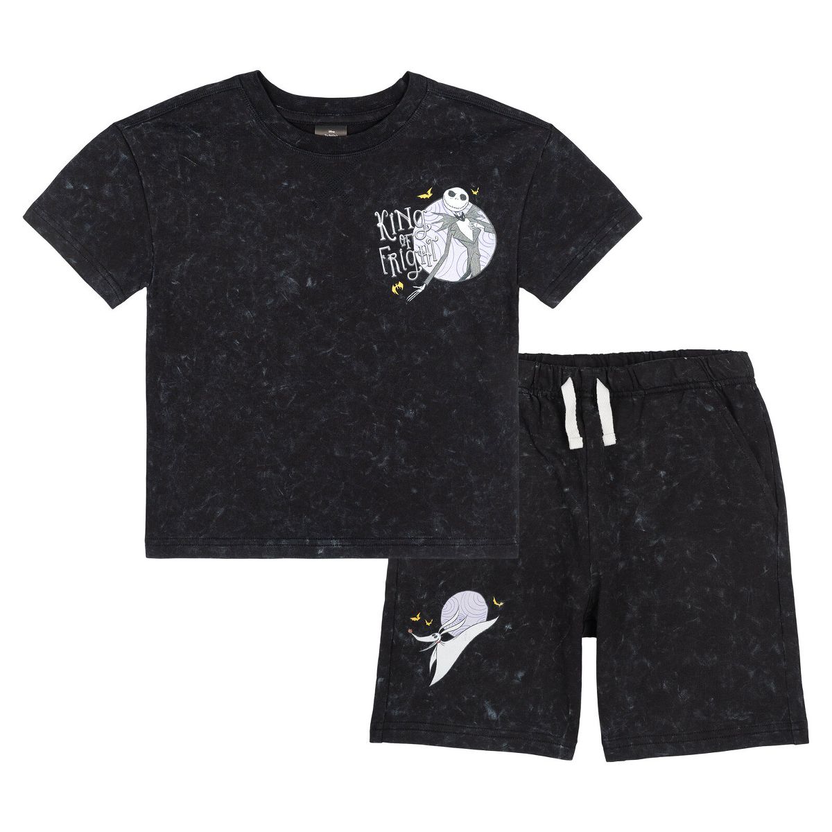 Disney Nightmare Before Christmas Boys' Halloween 2-Piece T-Shirt and Shorts Set Little Kid to Big Kid
