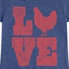 Girls' - Instant Message - Love Chicken Fitted Short Sleeve Graphic T-Shirt - 2 of 4